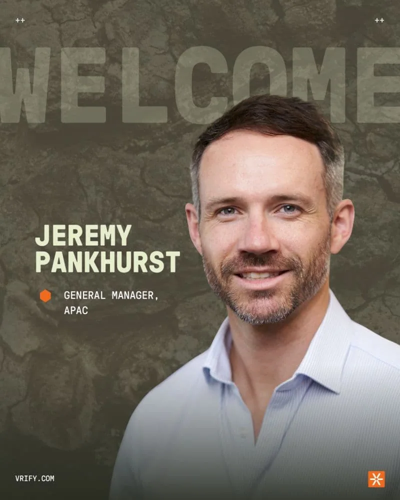 Original VRIFY post artwork introducing Jeremy Pankhurst